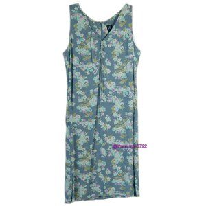 GAP Blue Floral Dress Size Medium Sleeveless